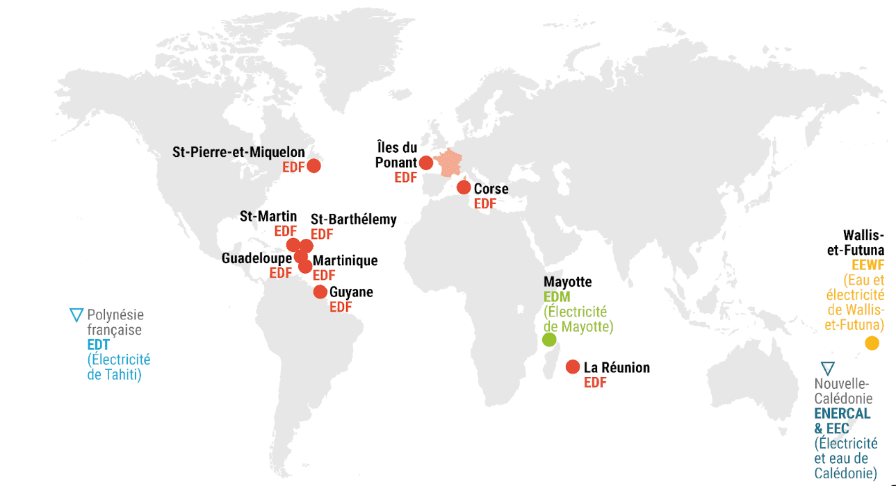 carte monde électricité