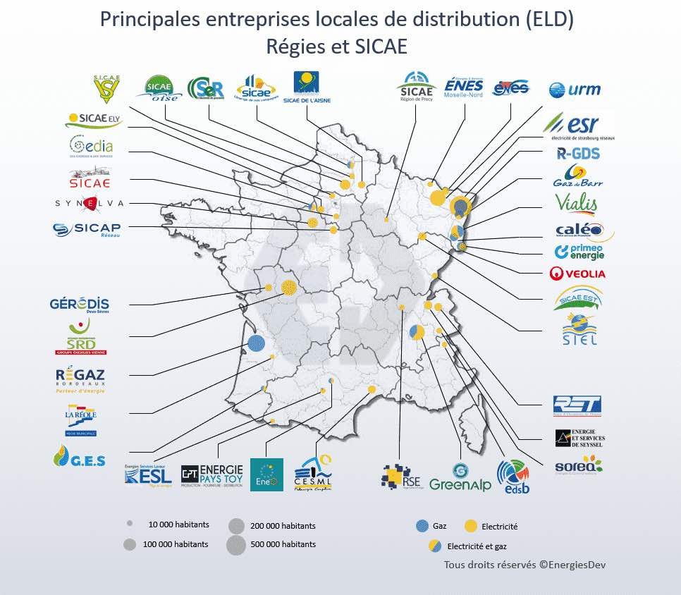 Carte des ELD en France - Source : EnergiesDev