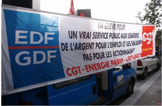 Affichage EDF GDF grève CGT