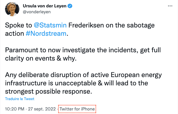 tweet Ursula Von der leyen